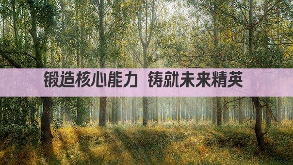 锻造核心能力 铸就未来精英 