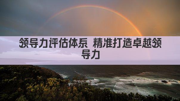 领导力评估体系 精准打造卓越领导力