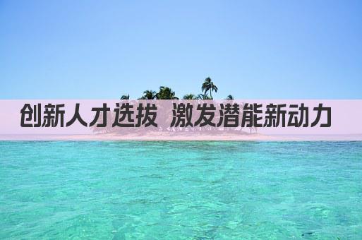 创新人才选拔 激发潜能新动力 