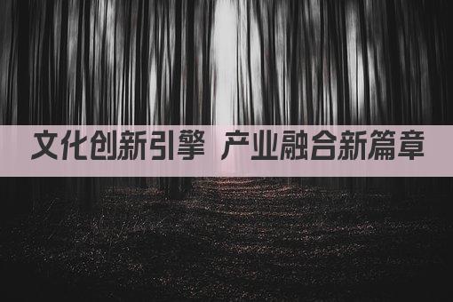 文化创新驱动 产业融合新篇章 