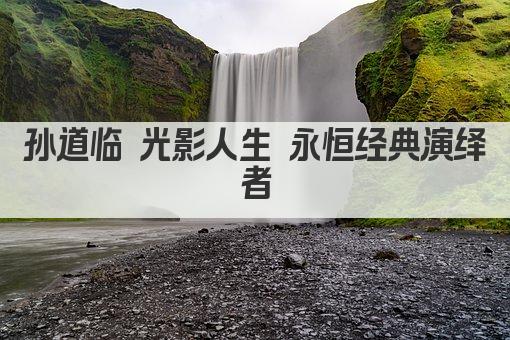 孙道临 光影人生 永恒经典演绎者