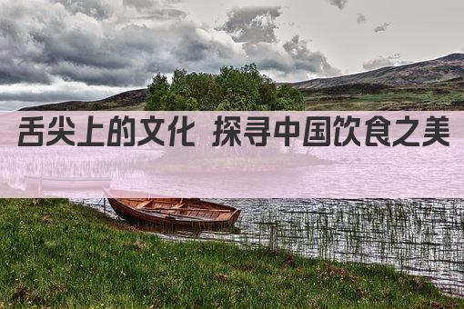 舌尖上的文化 探寻中国饮食之美 