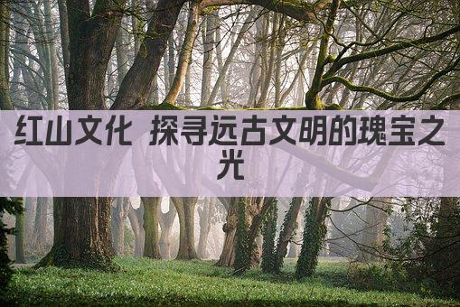 红山文化 探寻远古文明的瑰宝之光