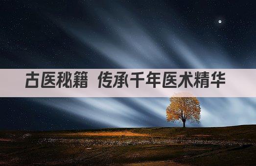 古医秘籍 传承千年医术精华 