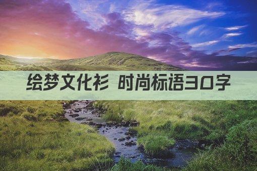 绘梦文化衫 时尚标语30字
