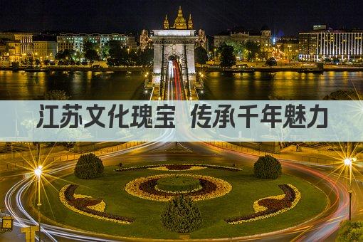 江苏文化瑰宝 传承千年魅力