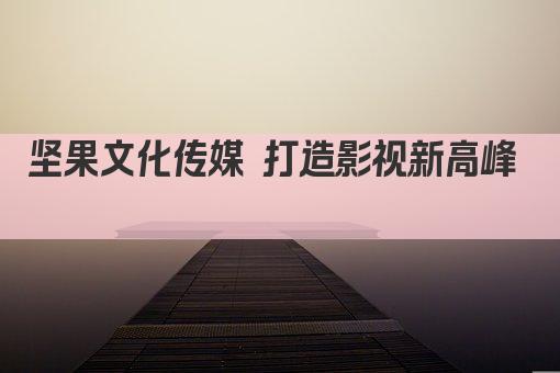 坚果文化传媒 打造影视新高峰  