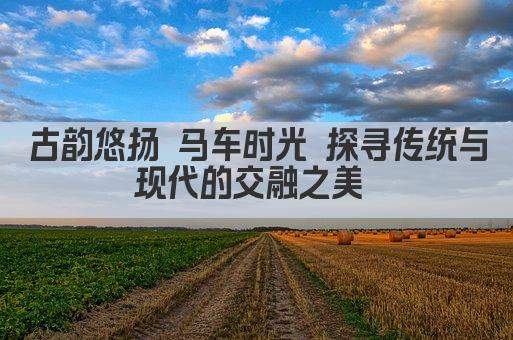 古韵悠扬 马车时光 探寻传统与现代的交融之美 