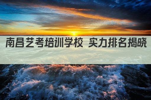 南昌艺考培训学校 实力排名揭晓 