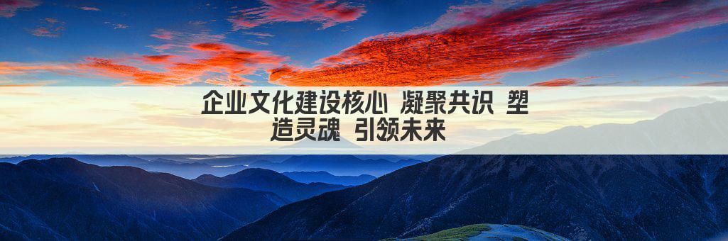 企业文化建设核心 凝聚共识 塑造灵魂 引领未来 