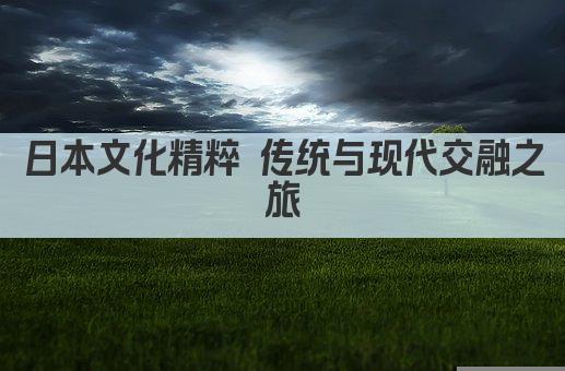 日本文化精粹 传统与现代交融之旅