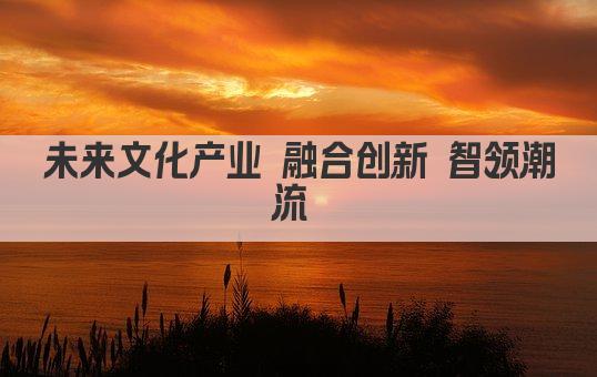 未来文化产业 融合创新 智领时代潮流 