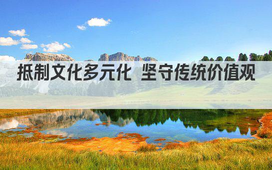 抵制文化多元化 坚守传统价值观 