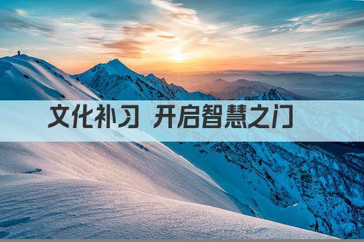 文化补习 开启智慧之门  
