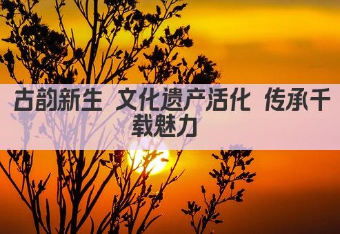 古韵新生 文化遗产活化 传承千载魅力 