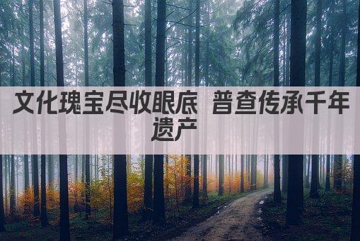 文化瑰宝尽收眼底 普查传承千年遗产 