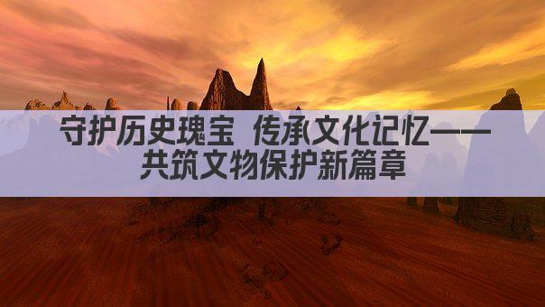 守护历史瑰宝 传承文化记忆——共筑文物保护新篇章
