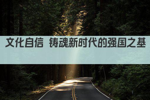 文化自信 铸魂新时代的强国之基 