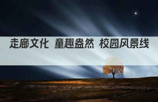 走廊文化 童趣盎然 校园风景线 