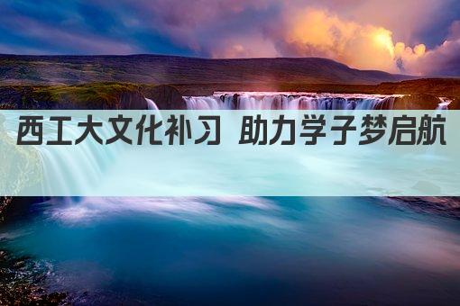 西工大文化补习 助力学子梦启航 