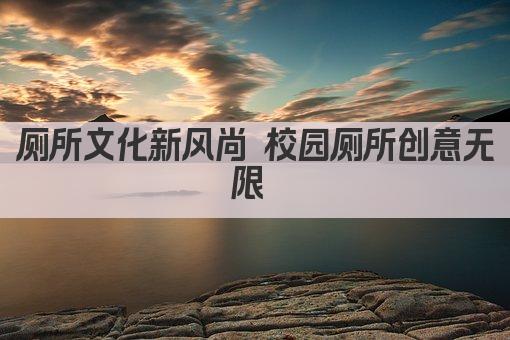 厕所文化新风尚 校园厕所创意无限 