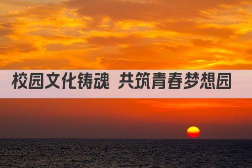 校园文化铸魂 共筑青春梦想园 