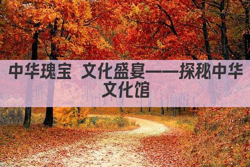 中华瑰宝 文化盛宴——探秘中华文化馆