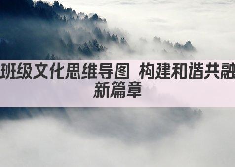 班级文化思维导图 构建和谐共融新篇章