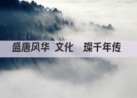 盛唐风华 文化璀璨千年传 