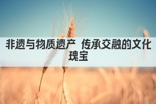 非遗与物质遗产 传承交融的文化瑰宝