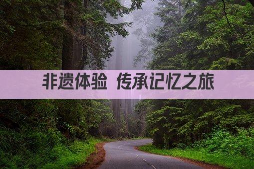 非遗体验 传承记忆之旅