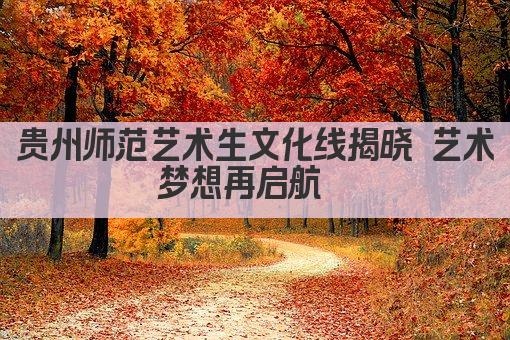 贵州师范艺术生文化线揭晓 艺术梦想再启航  