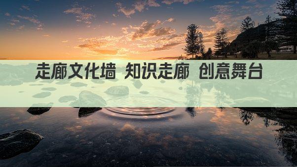 走廊文化墙 知识走廊 创意舞台 
