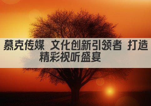 慕克传媒 文化创新引领者 打造精彩视听盛宴  