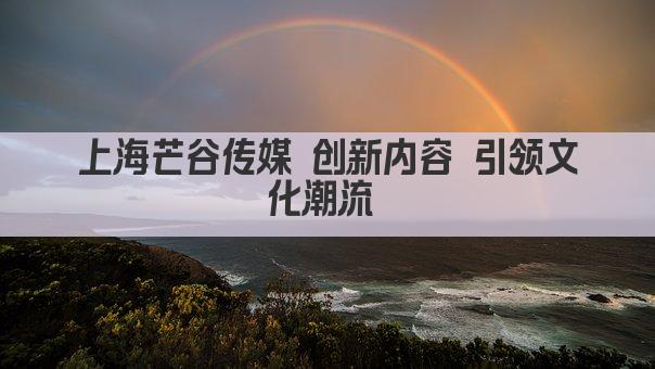 上海芒谷传媒 创新内容 引领文化潮流 