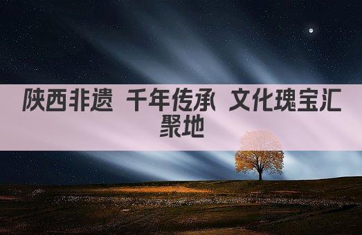 陕西非遗 千年传承 文化瑰宝汇聚地