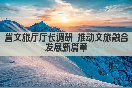 省文旅厅厅长调研 推动文旅融合发展新篇章