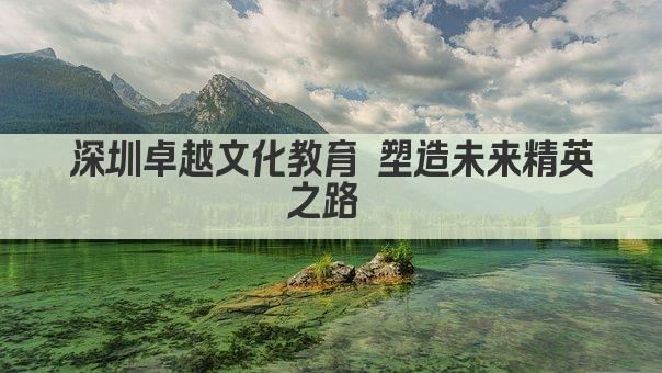 深圳卓越文化教育 塑造未来精英之路 