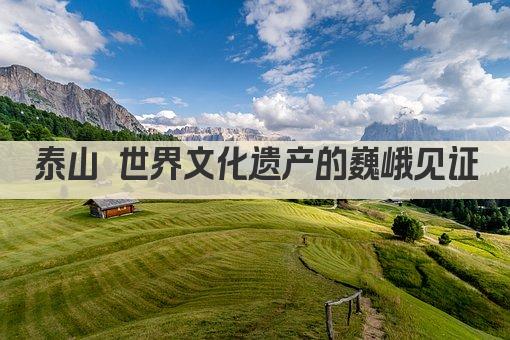 泰山 世界文化遗产的巍峨见证