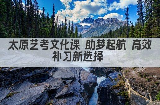 太原艺考文化课 助梦起航 高效补习新选择 