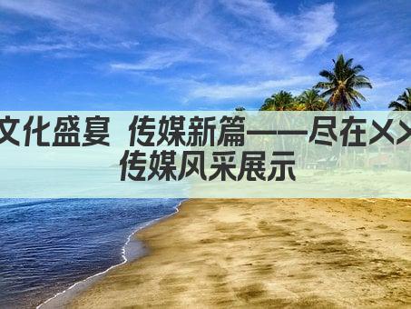 文化盛宴 传媒新篇——尽在XX传媒风采展示