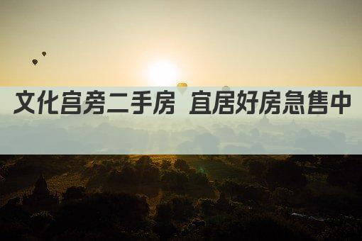 文化宫旁二手房 宜居好房急售中  