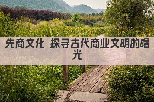 先商文化 探寻古代商业文明的曙光
