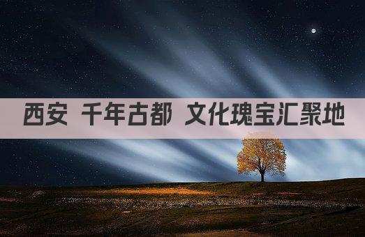 西安 千年古都 文化瑰宝汇聚地