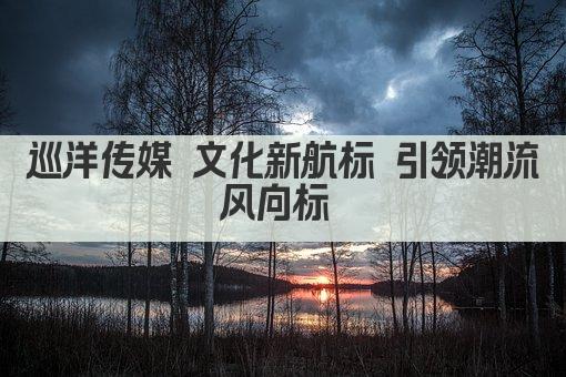 巡洋传媒 文化新航标 引领潮流风向标 