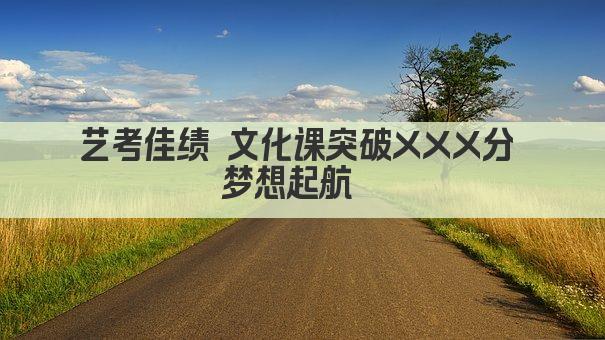 艺考佳绩 文化课突破XXX分 梦想起航  