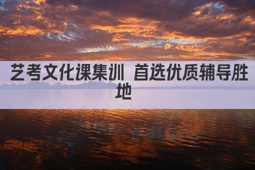 艺考文化课集训 首选优质辅导胜地 