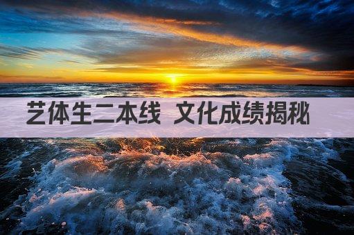 艺体生二本线 文化成绩揭秘  