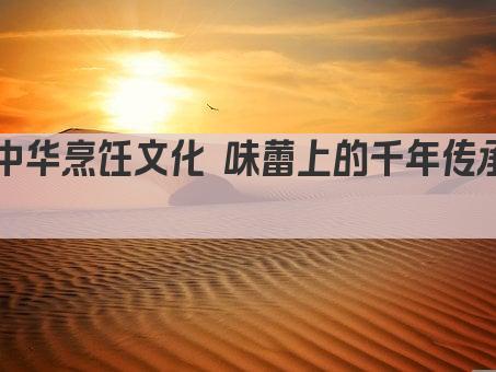 中华烹饪文化 味蕾上的千年传承 