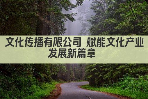 文化传播有限公司 赋能文化产业发展新篇章 